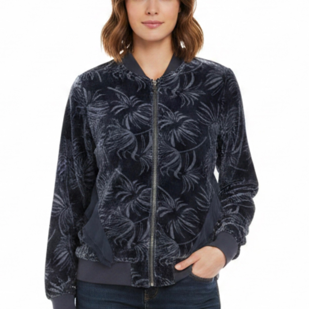 Olivia Palermo Chelsea Size S Velvet Blue Jacket